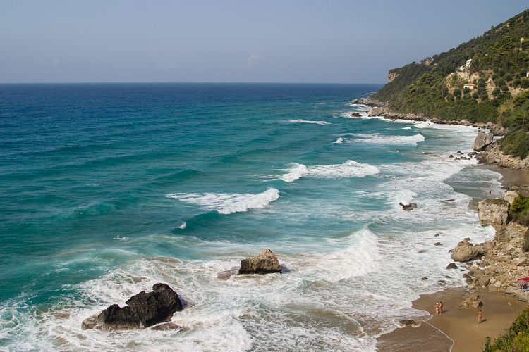 Mirtiotissa Strand und Kloster (Korfu - Sden)