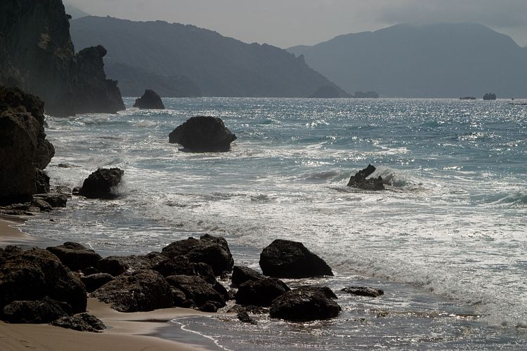 Mirtiotissa Strand und Kloster (Korfu - Sden)