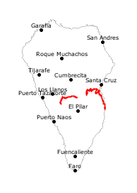 GPS-Track Puerto Naos - Flughafen