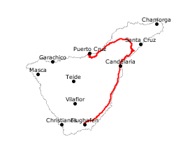 GPS-Track Flughafen -> Puerto de la Cruz
