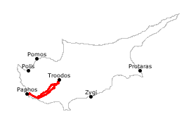 GPS-Track Paphos-Troodos