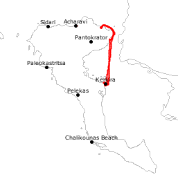 GPS-Track Bootsfahrt Kassiopi nach Kerkira