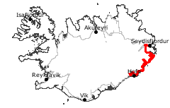 GPS-Track Von Seyisfjrur ber die Ostfjorde nach Hfn 