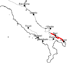 GPS-Track Fahrt von Lecce ber Alberobello, Bari und Trani nach Barletta