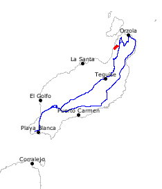 GPS-Track Auf das Famara-Kliff