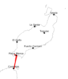GPS-Track Fahrt nach Fuerteventura