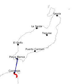 GPS-Track Strandwanderung Fuerteventura
