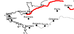 GPS-Track Mont-Saint-Michel und Reims