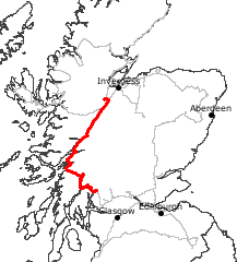 GPS-Track Vom Loch Lomond zum Loch Ness