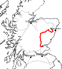 GPS-Track Von Kemnay nach Perth