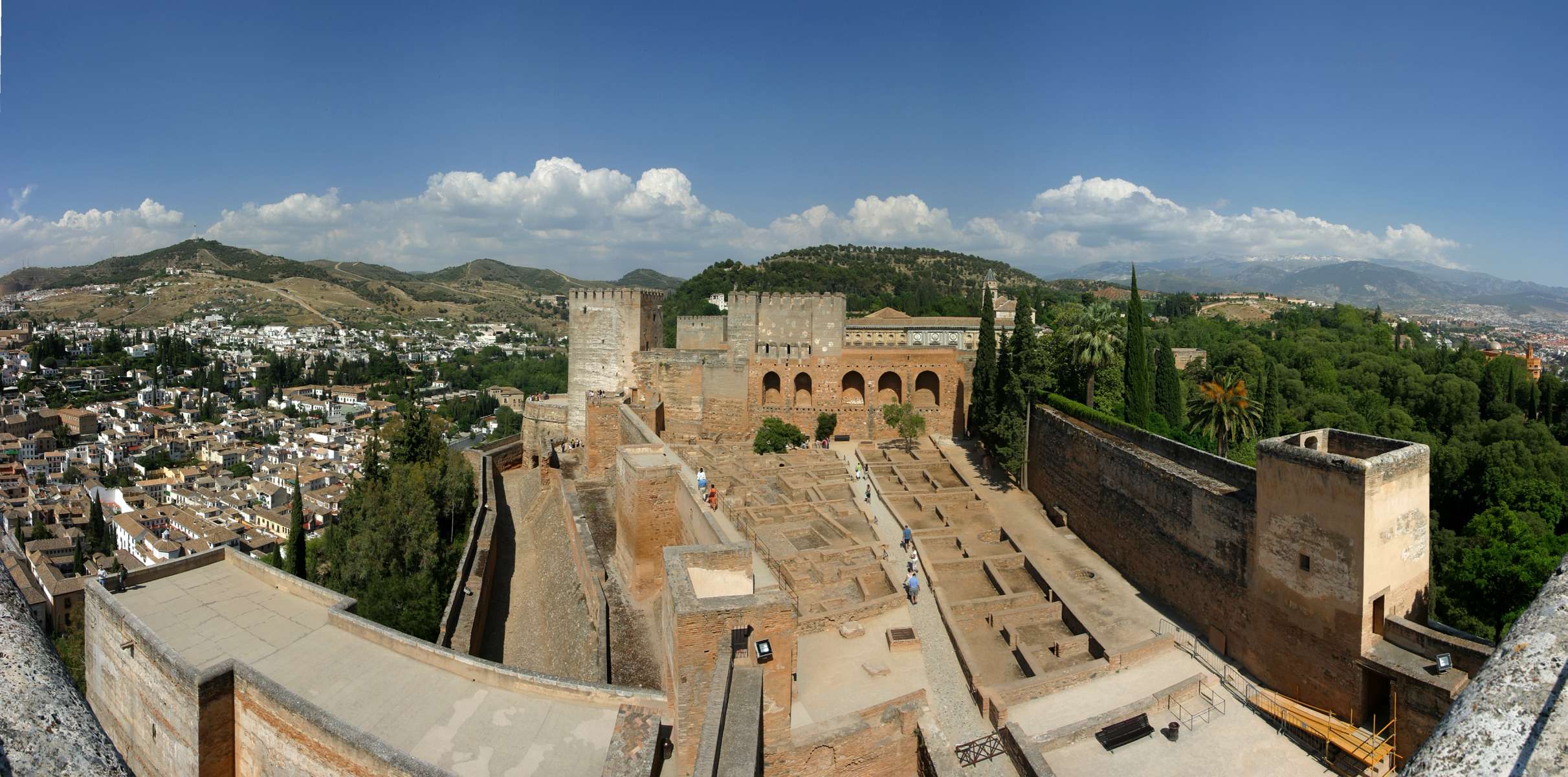 Panorama >> Andalusien - Granada - Alhambra - Alcazaba