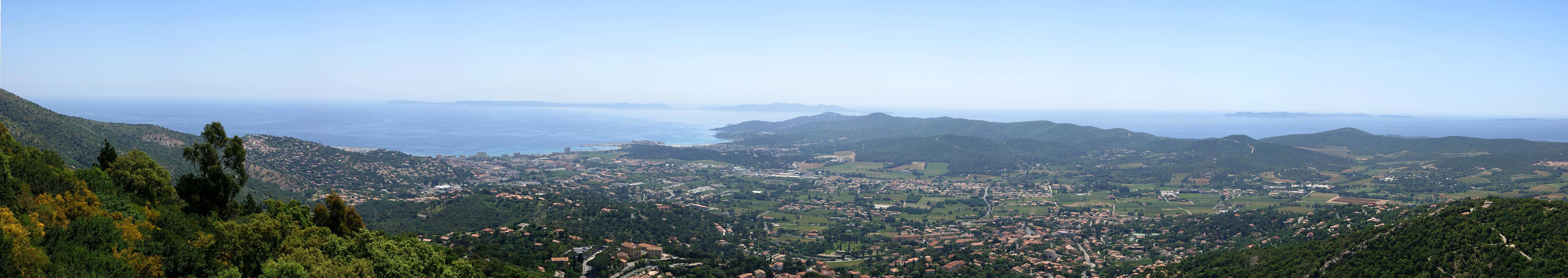 Panorama >> Cote d'Azur - Blick von Notre Dame de Constance oberhalb Bormes-les-Mimosas