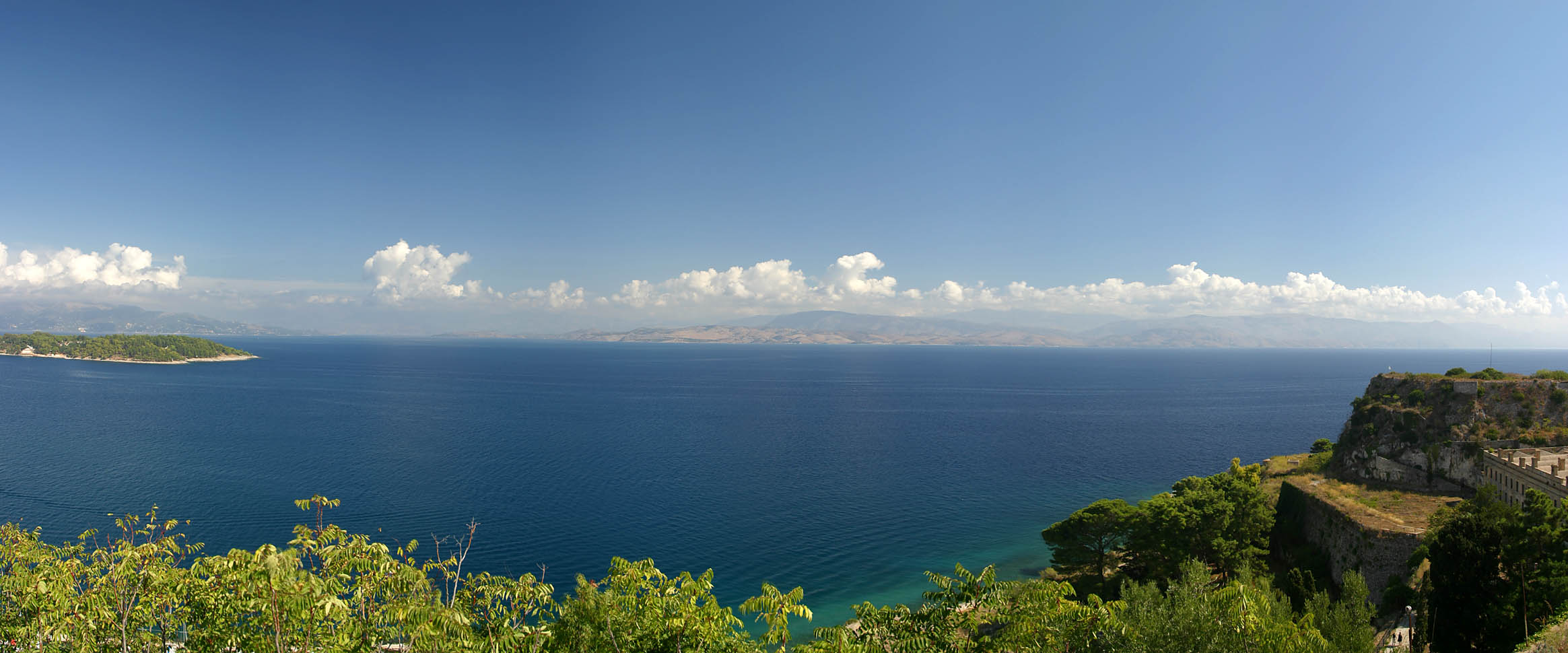Panorama >> Korfu - Auf der alten Festung in Kerkira