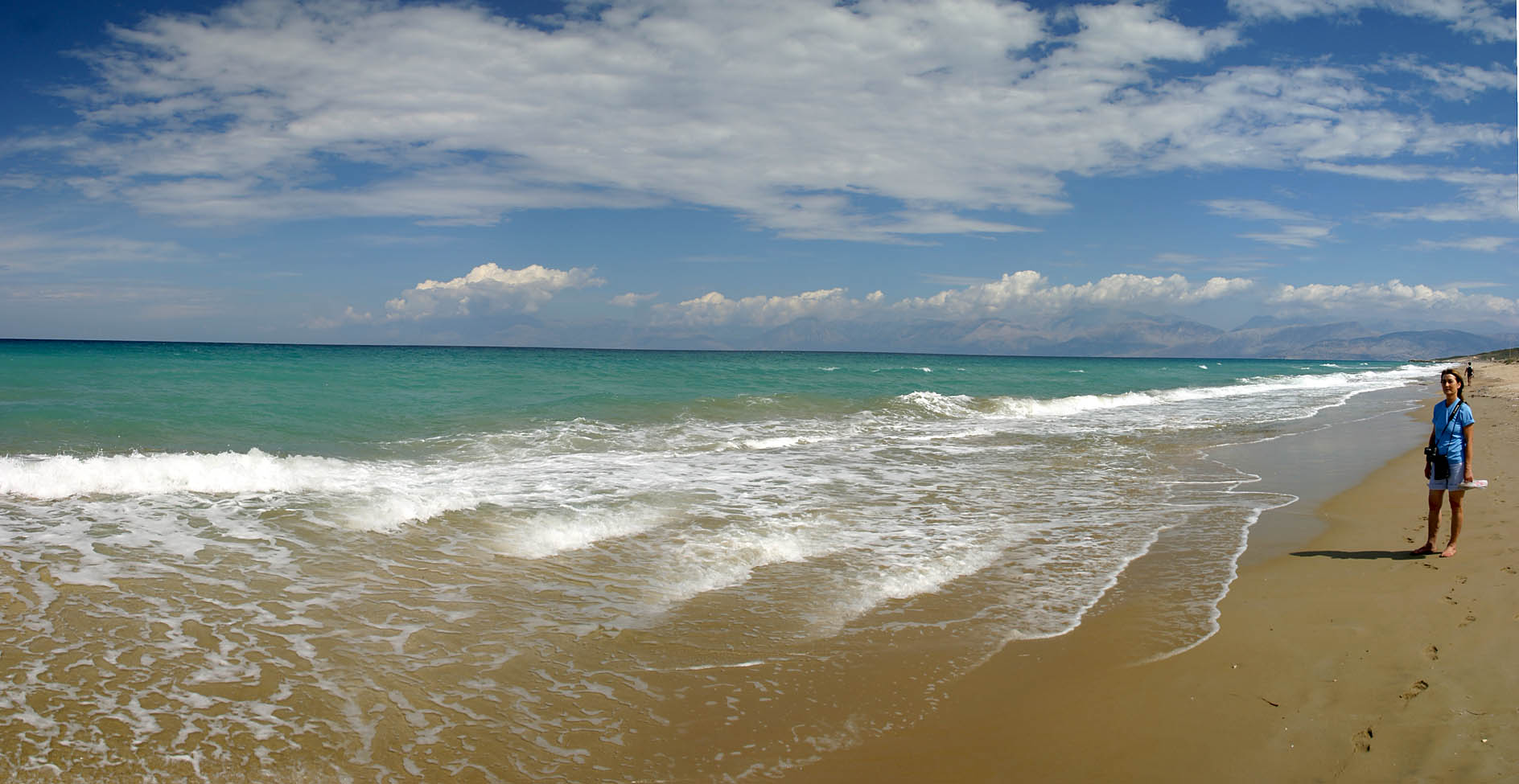 Panorama >> Korfu - Der Strand bei Acharavi