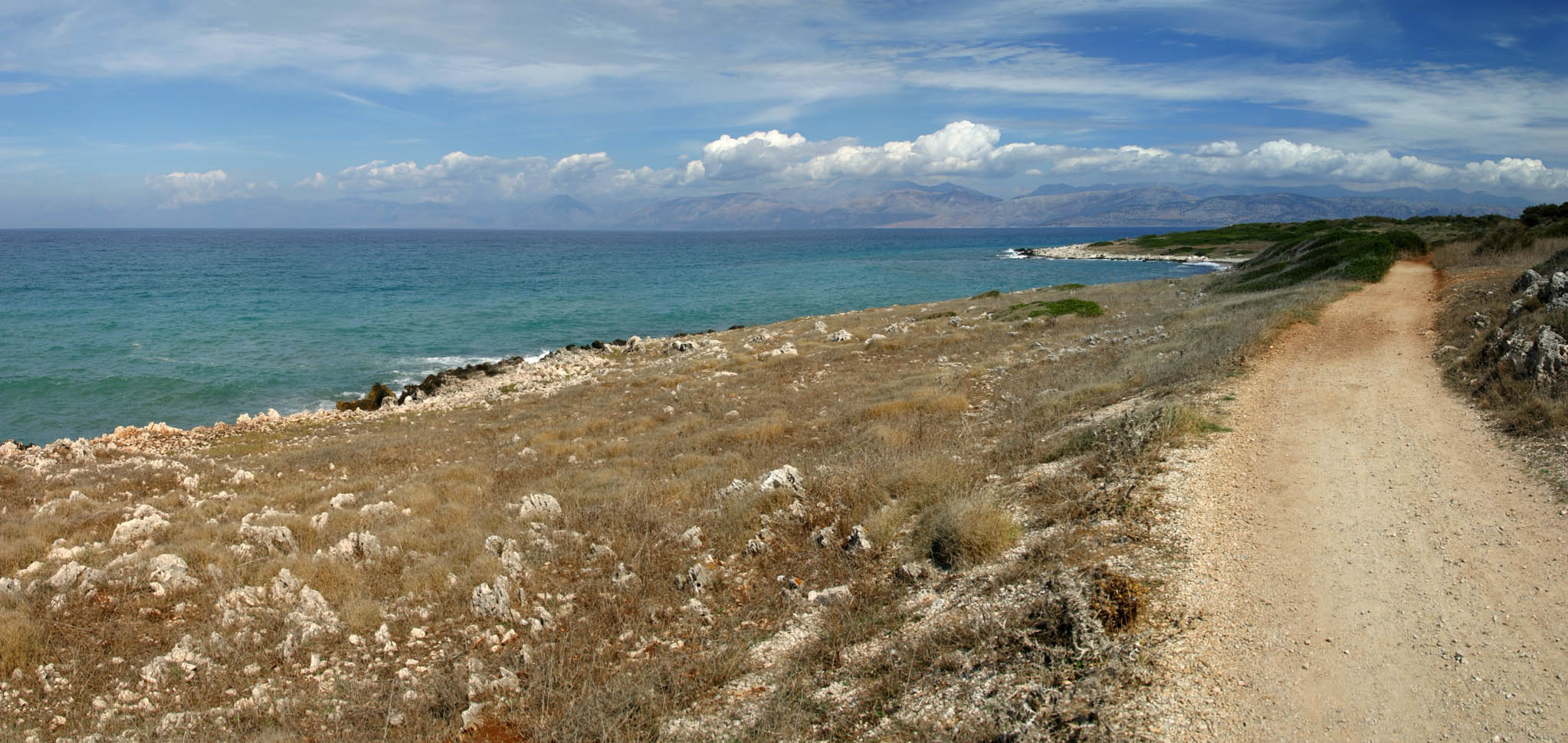 Panorama >> Korfu - Strandweg bei Agios Spiridon