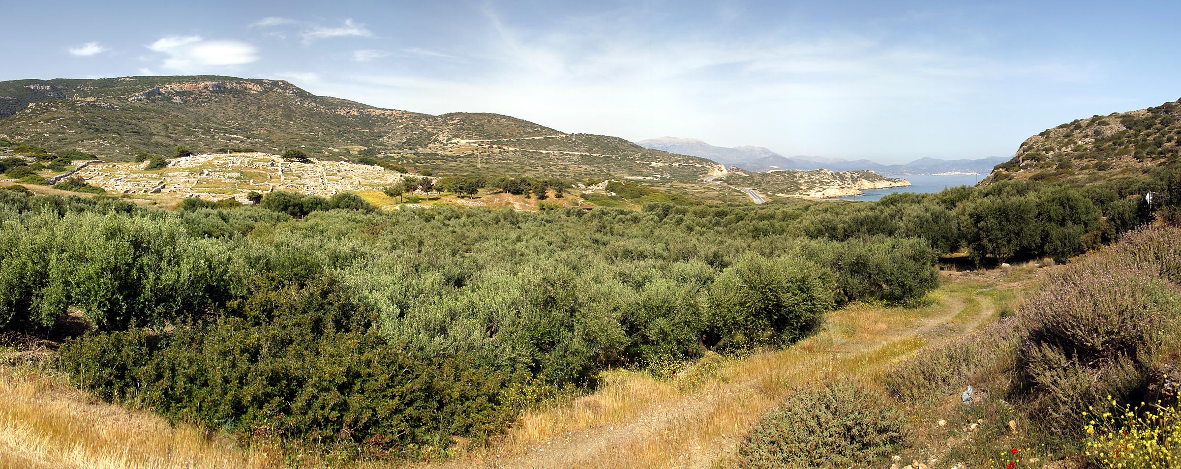 Panorama >> Kreta - Blick auf die minoische Siedlung Gournia