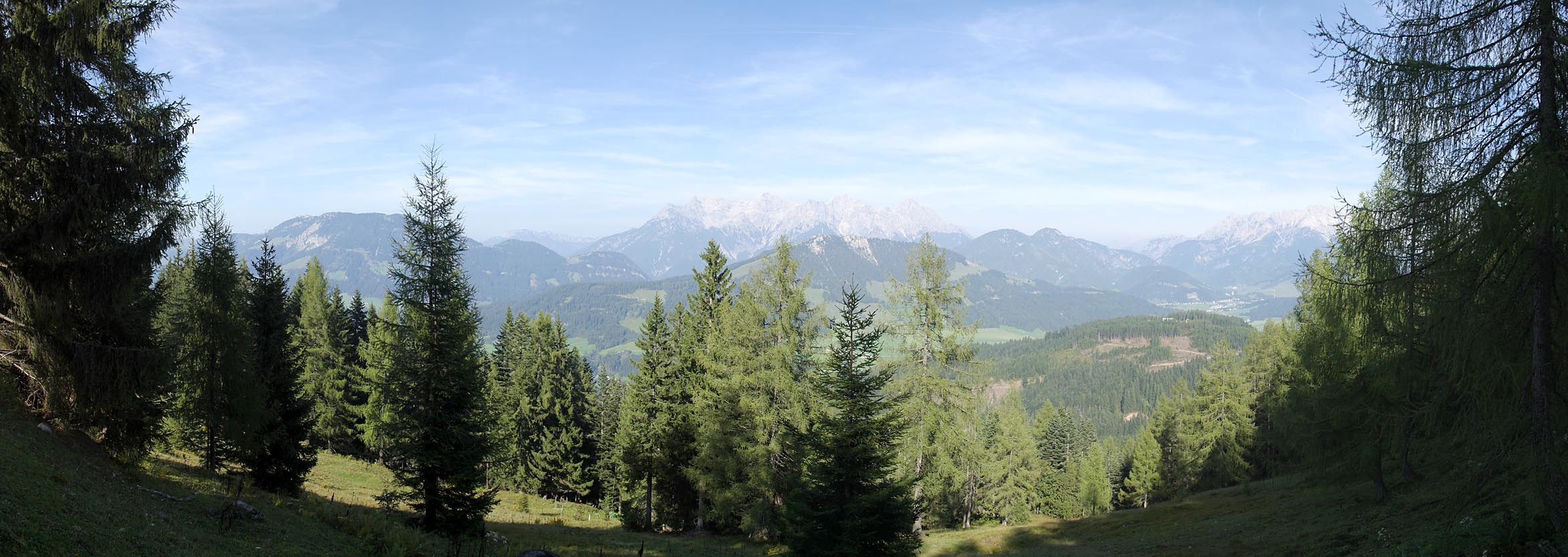 Panorama >> Pillersee - Jgersteig oberhalb Fieberbrunn