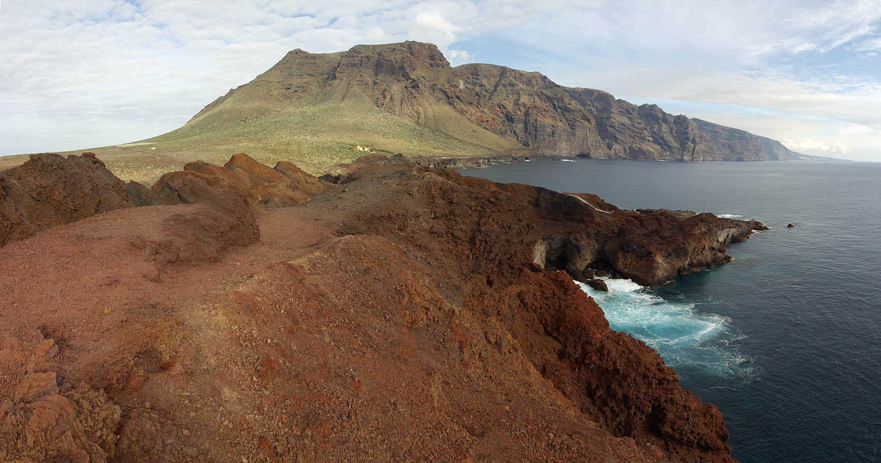 Panorama >> Teneriffa - Blick vom Faro de Teno auf Los Gigantes