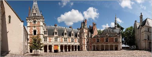 Panorama Innenhof Schloss Blois