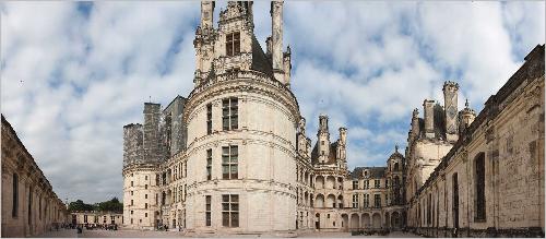 Panorama Innenhof Schloss Chambord