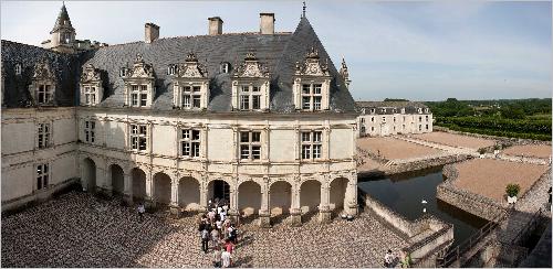 Panorama Innenhof Schloss Villandry