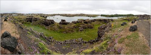 Panorama Sktustaaggar Myvatn