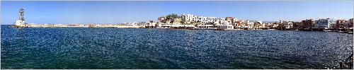 Panorama Der Hafen von Chania Panorama Der Hafen von Chania