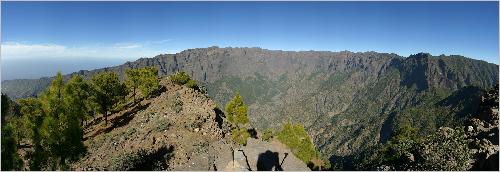 Panorama Gipfel des Bejenado Richtung Caldera