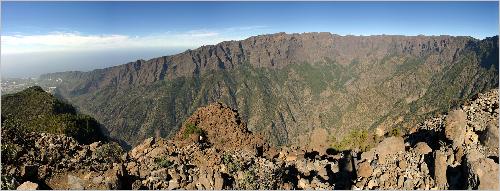 Panorama Gipfel des Bejenado Richtung Caldera