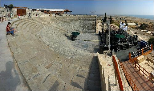 Panorama Das Amphitheater bei Kourion Panorama Das Amphitheater bei Kourion