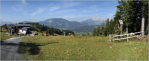 Panorama Der Jägersteig oberhalb Fieberbrunn Panorama Der Jägersteig oberhalb Fieberbrunn