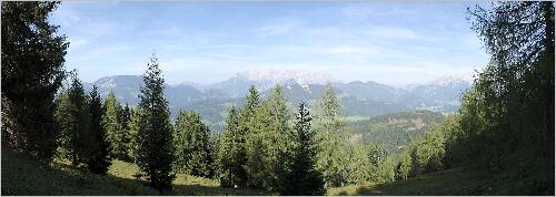 Panorama Der Jägersteig oberhalb Fieberbrunn Panorama Der Jägersteig oberhalb Fieberbrunn